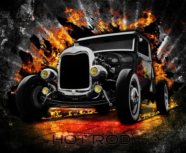 Free stock image of Hot Rod created by Pixabay