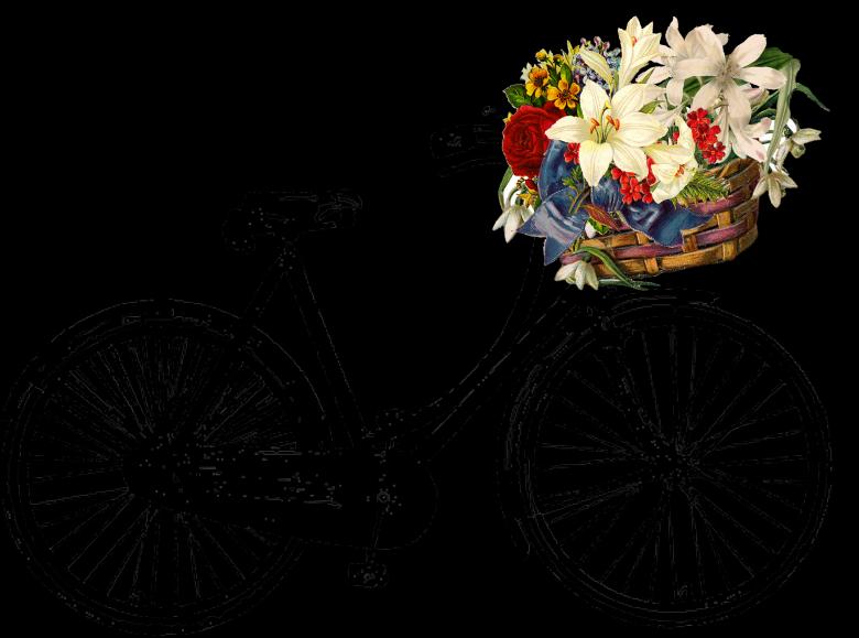 Free stock image of Bicycle With flowers created by Pixabay
