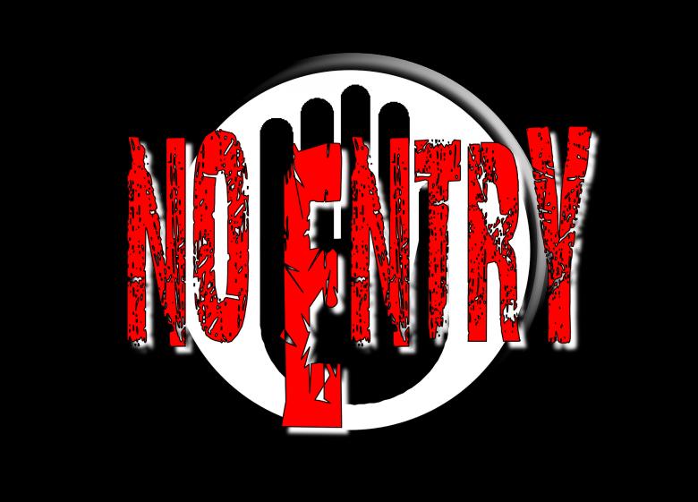 Free stock image of No Entry created by Pixabay