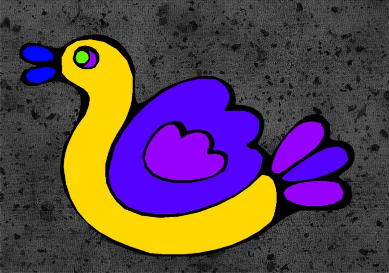 Free stock image of Yellow n Blue Bird created by Pixabay