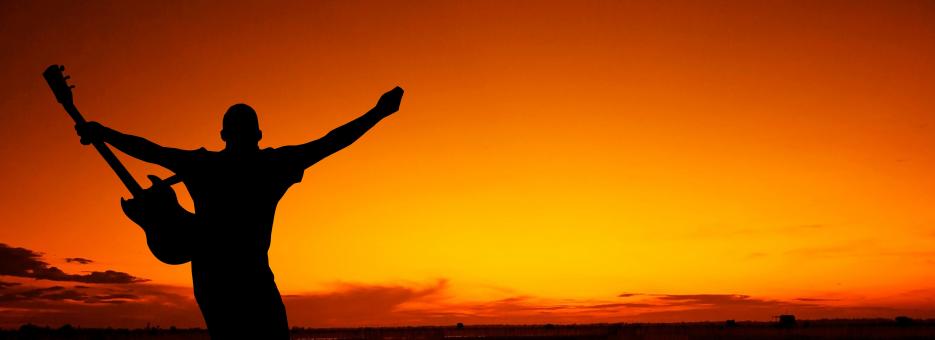 Guitar Hero Sunset - Free Stock Photo