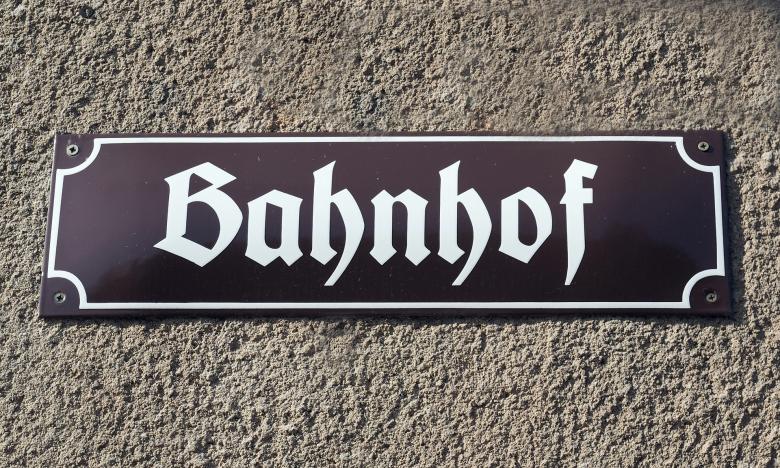 Free stock image of Bahnhof Sign created by Pixabay