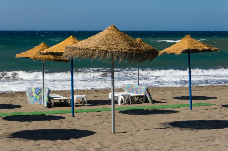 Free stock image of Beach Umbrellas created by Pixabay