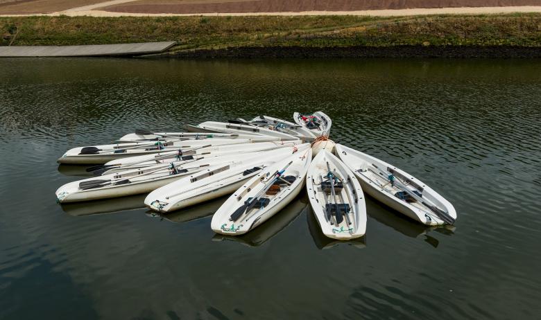 Free stock image of Group of Canoes created by Pixabay