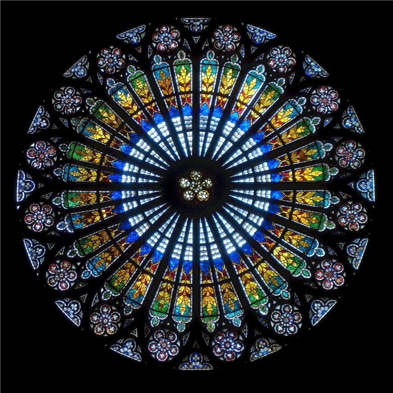 Free stock image of Rose Window created by Pixabay