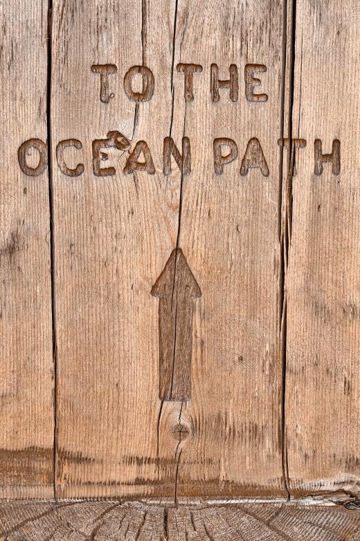 Free stock image of Wood Ocean Path Sign - HDR created by Nicolas Raymond
