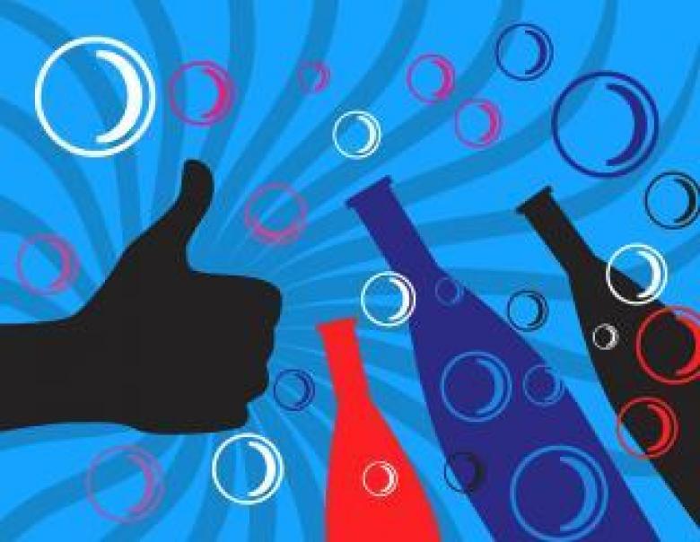 Free stock image of Thumbs Up and Wine Illustration created by maa illustrations
