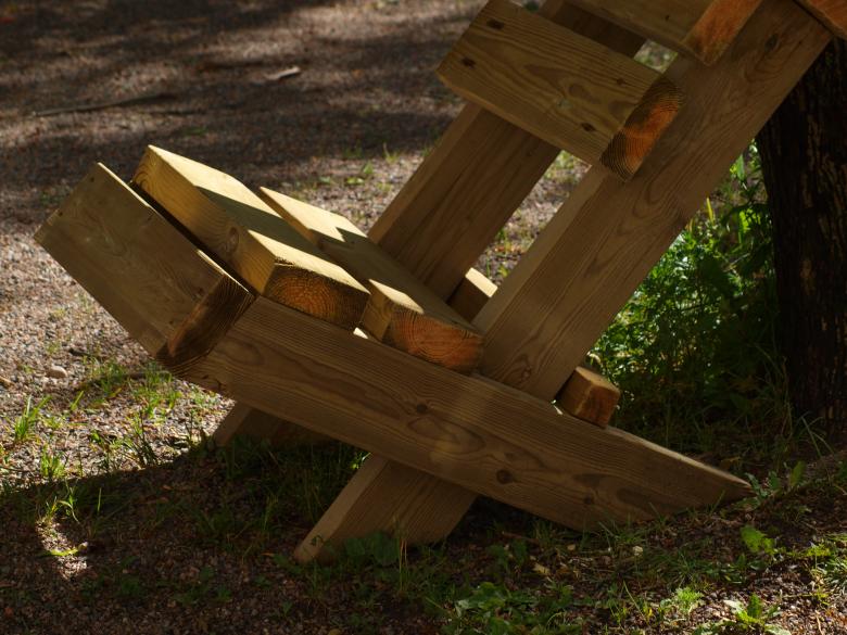 Free stock image of Selfmade wooden chair created by Marko Mäkinen