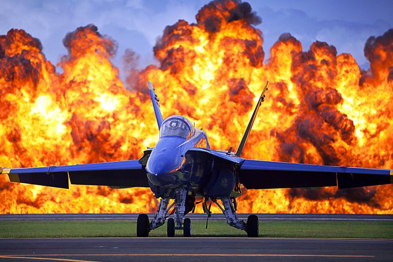 Free stock image of Blue Angels Jet created by Pixabay