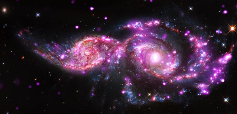 Free stock image of Colliding Spiral Galaxies created by Pixabay