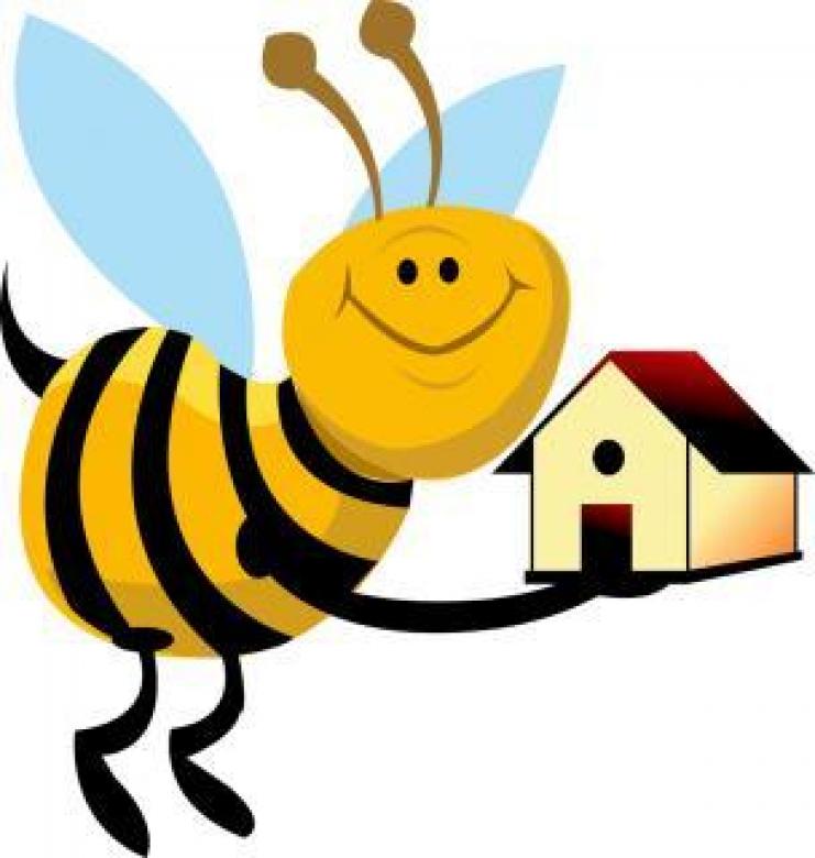 Free stock image of Vector Bee Holding a House created by maa illustrations