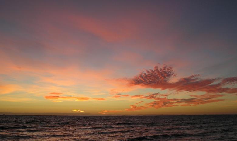 Free stock image of Sunset from the Beach created by Pixabay