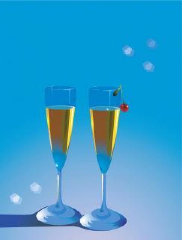 Free stock image of Champagne Glasses Illustration created by maa illustrations