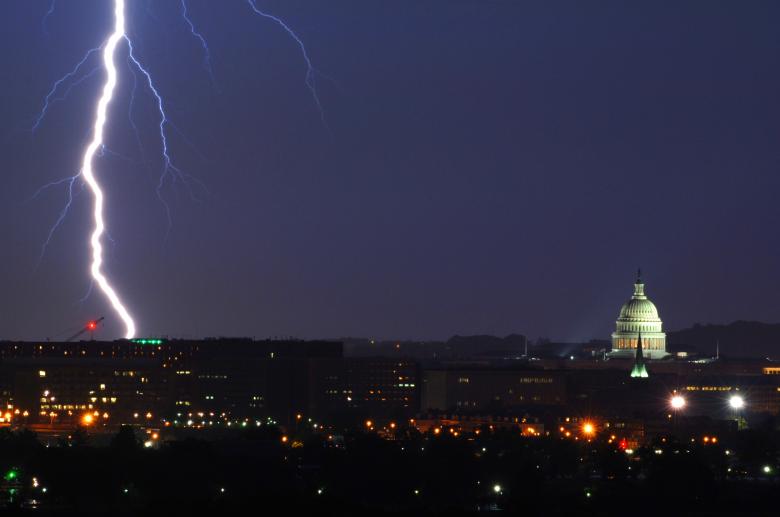 Free stock image of Lightning in the City created by Pixabay
