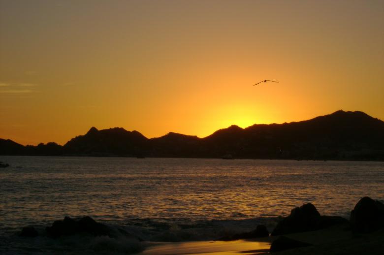 Free stock image of Sunset on the Beach created by Pixabay