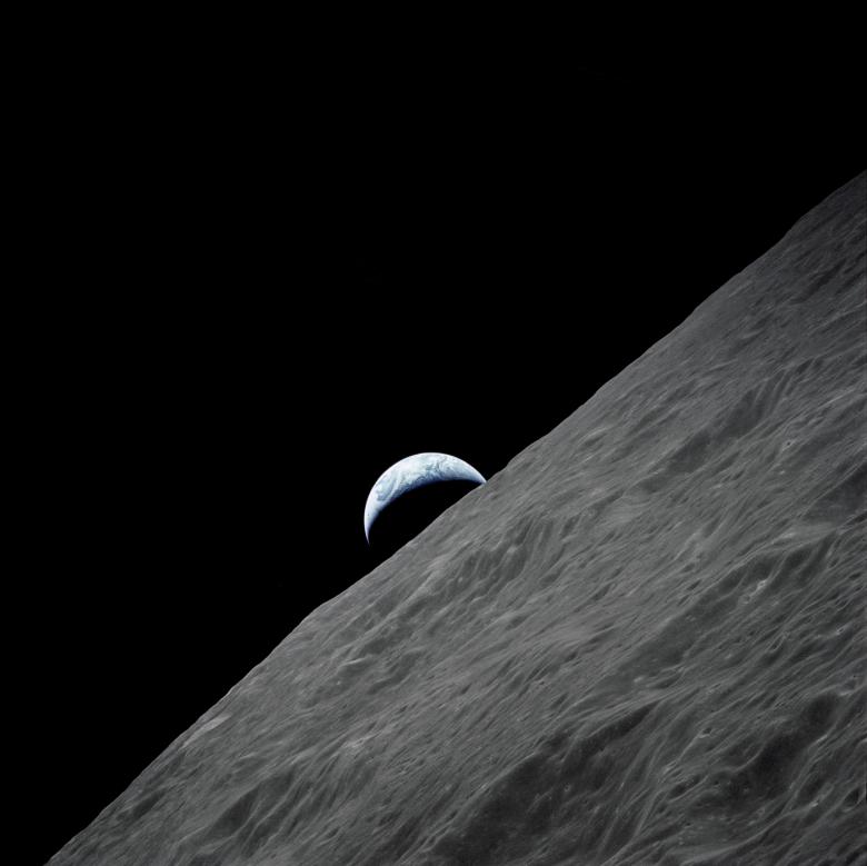 Free stock image of Earth from the Moon created by Pixabay