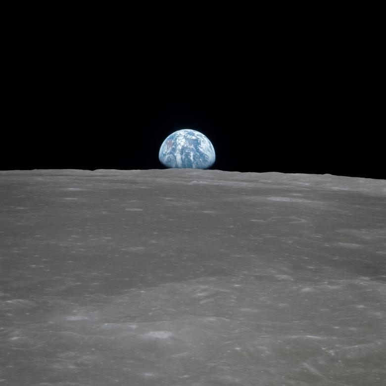 Free stock image of Earth from the Moon created by Pixabay