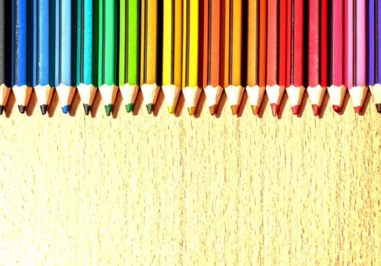 Free stock image of Color Pencils in a Row with Copyspace created by Jack Moreh