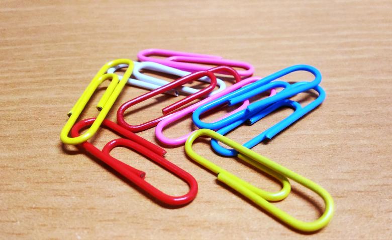 Free stock image of Colored Paper Clips created by B
