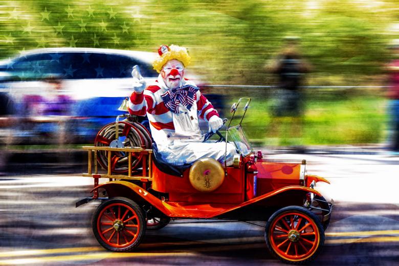 Free stock image of Clown Riding created by Pixabay