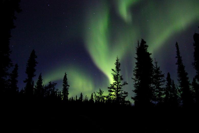 Free stock image of Aurora Borealis created by Pixabay