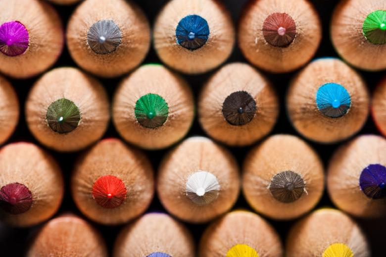Free stock image of Colored Pencils - Front View created by Pixabay