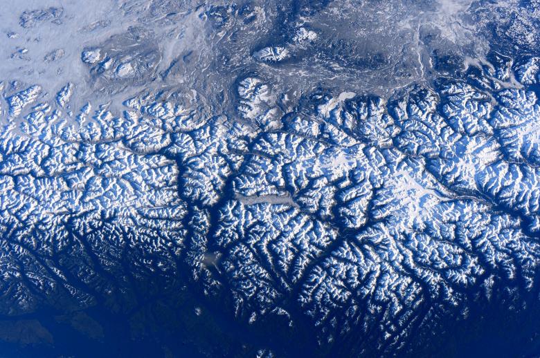 Free stock image of Mountains from Space created by Pixabay