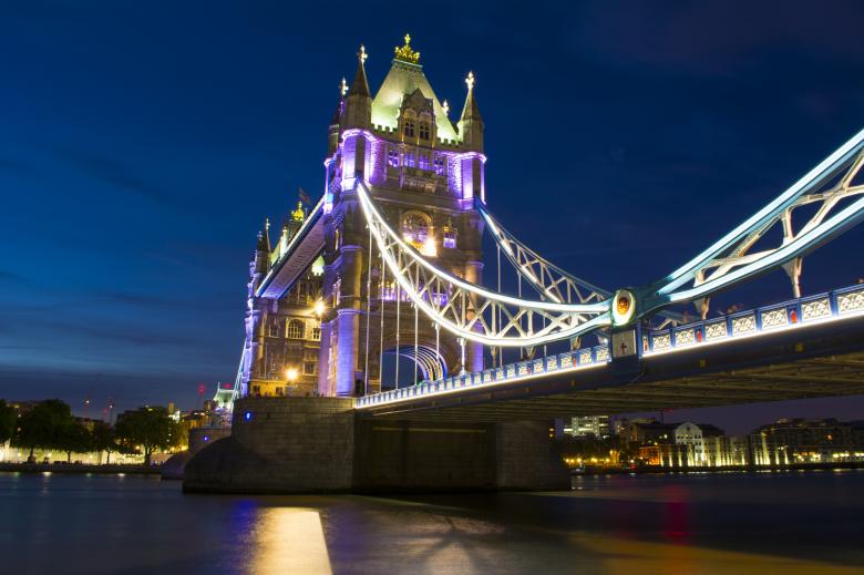 Free stock image of Tower Bridge at Night created by Pixabay