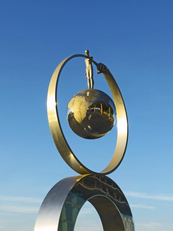 Free stock image of Metallic Globe created by Pixabay