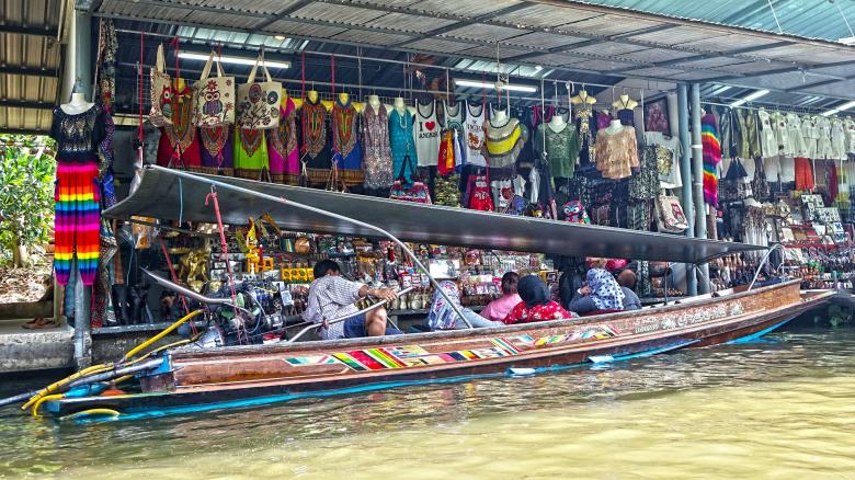 Free stock image of Saduak Floating Market created by Pixabay