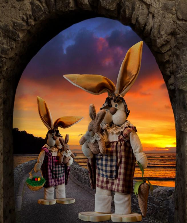 Free stock image of Easter Bunny created by Pixabay