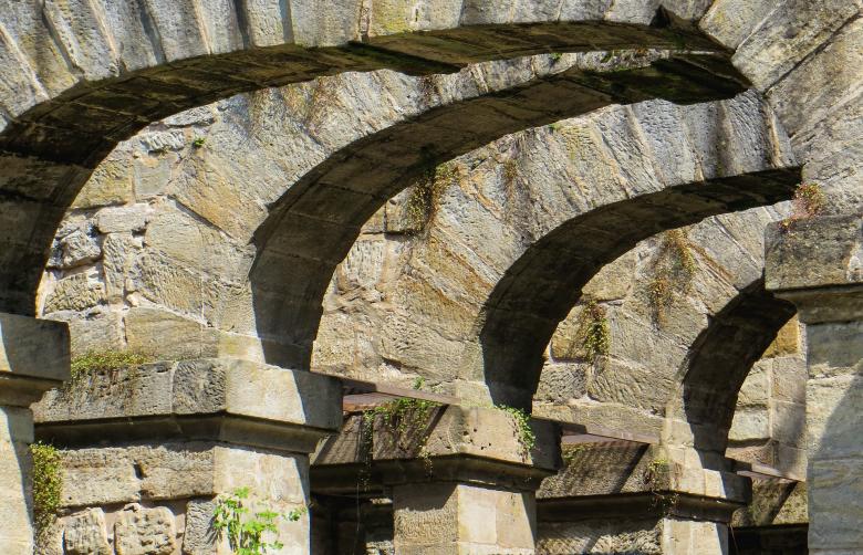 Free stock image of Old Castle Arches created by Pixabay