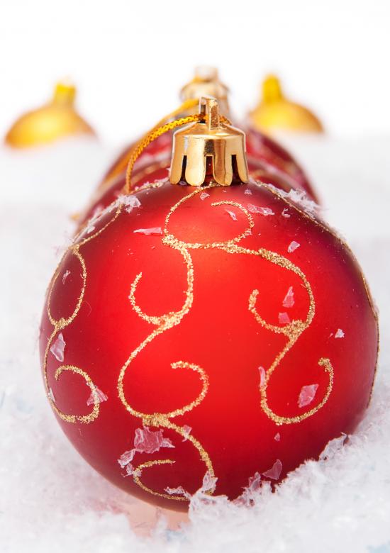 Free stock image of Red Christmas Balls in Snow created by 2happy