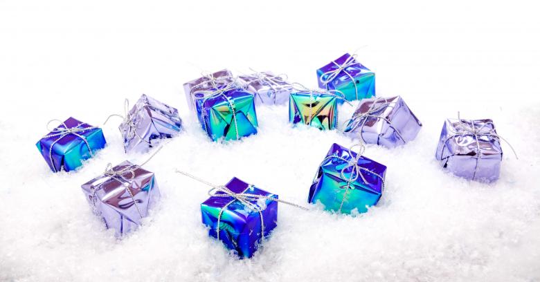 Free stock image of gift boxes in snow created by 2happy