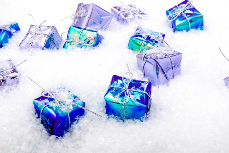 Free stock image of gift boxes in snow created by 2happy