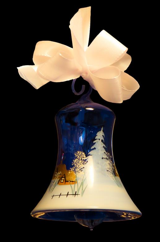 Free stock image of Christmas Bell with Bow created by Pixabay