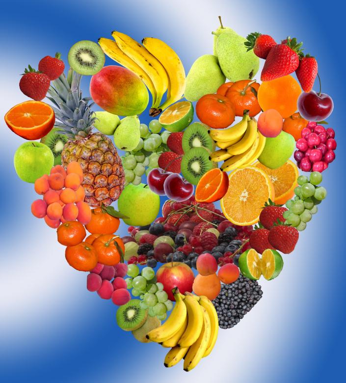Free stock image of Fruit Heart created by Pixabay