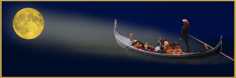 Free stock image of Boating to the Moon created by Pixabay