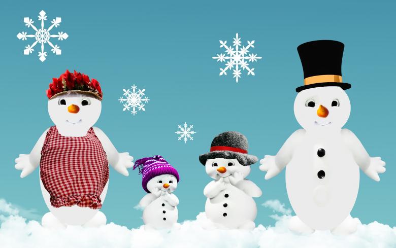 Free stock image of Snowmen on Christmas created by Pixabay