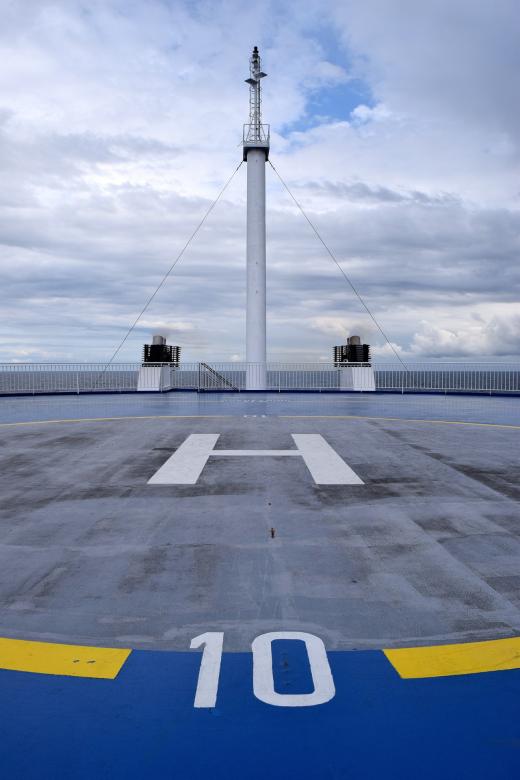 Free stock image of Helipad on the Ship created by Pixabay