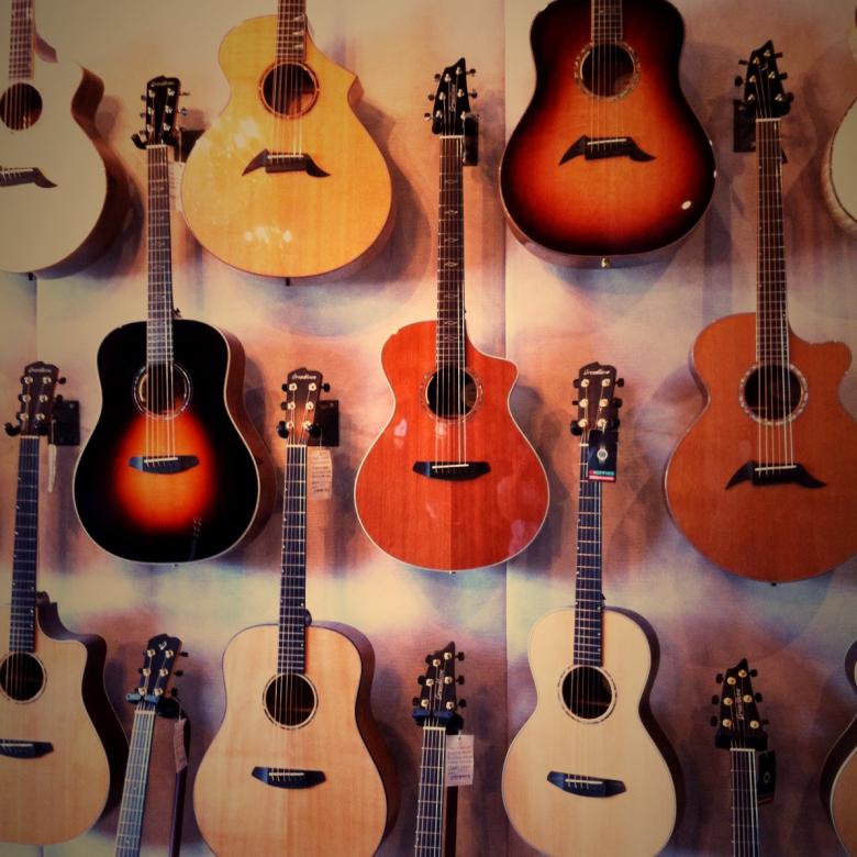 Free stock image of Wall of Guitars created by Beth Anderson