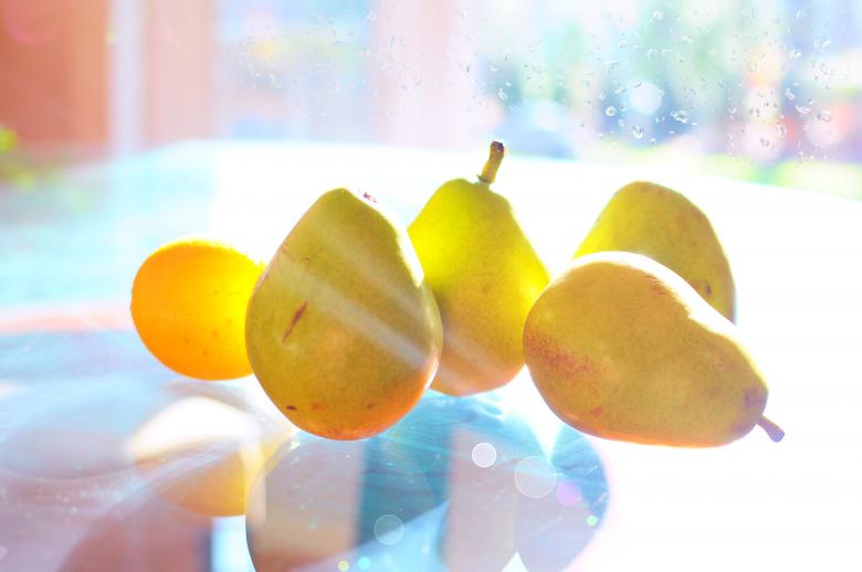 Free stock image of Pears in Sunlight created by Beth Anderson