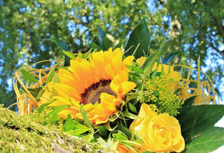 Free stock image of Yellow Flower Bouquet created by Pixabay