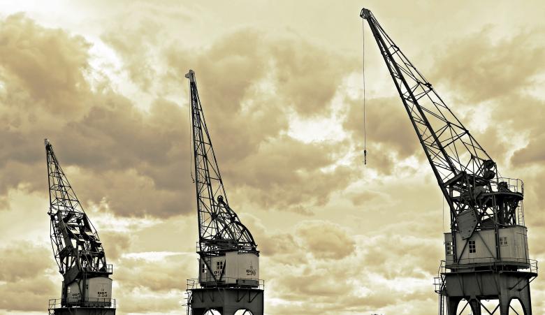 Free stock image of Harbor Cranes created by Pixabay