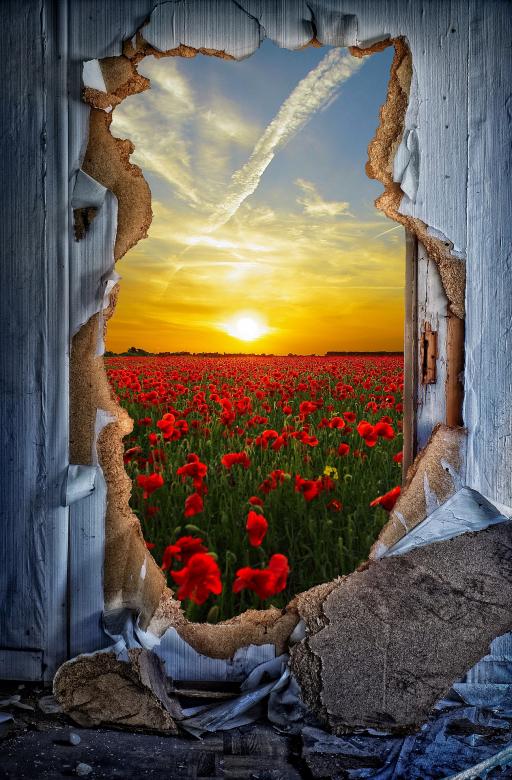 Free stock image of Garden Through the Broken Door created by Pixabay