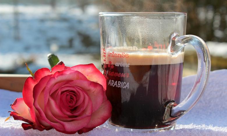 Free stock image of Coffee and Flower created by Pixabay
