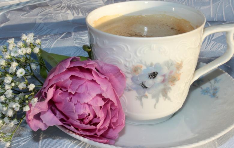 Free stock image of Coffee and Flower created by Pixabay