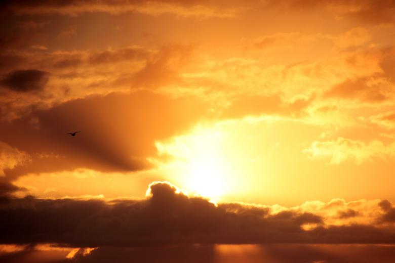 Free stock image of Setting Sun created by Pixabay