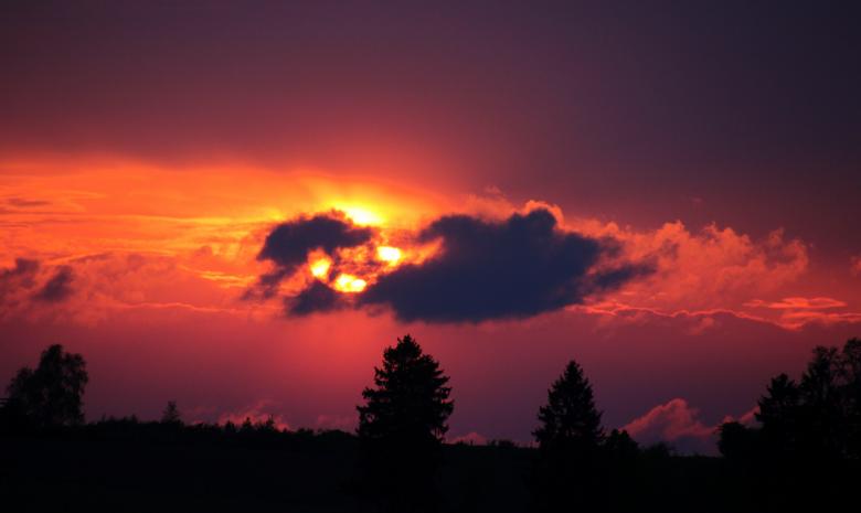 Free stock image of Red Sunset created by Pixabay