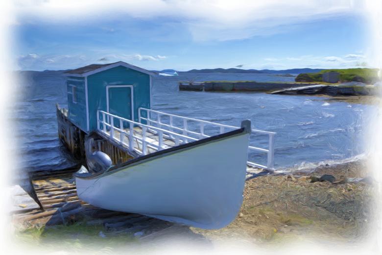 Free stock image of Small Boat Oil Painting created by Geoffrey Whiteway